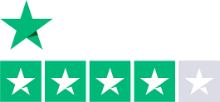 Trustpilot, 4 von 5 Sternen
